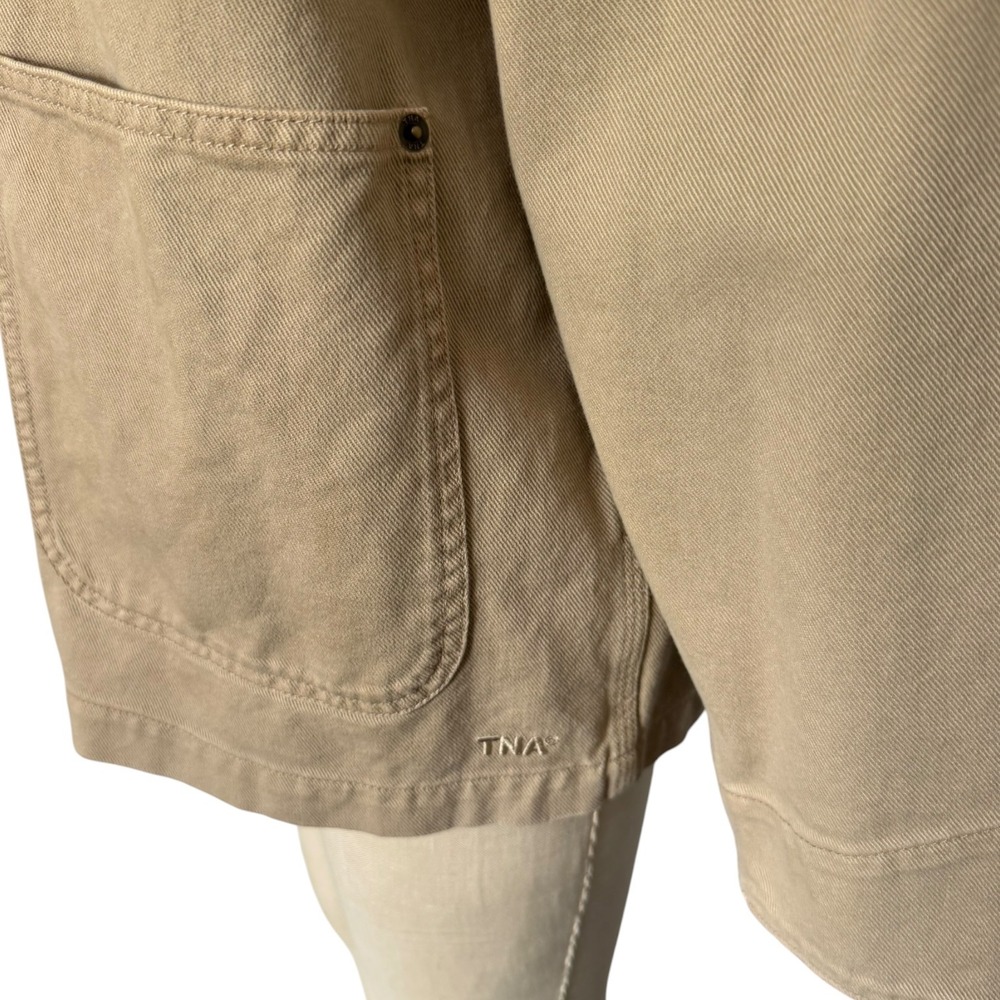 TNA Aritzia Chore Jacket Cotton Twill Utility Barnett Corduroy Collar Medium - Picture 5 of 10